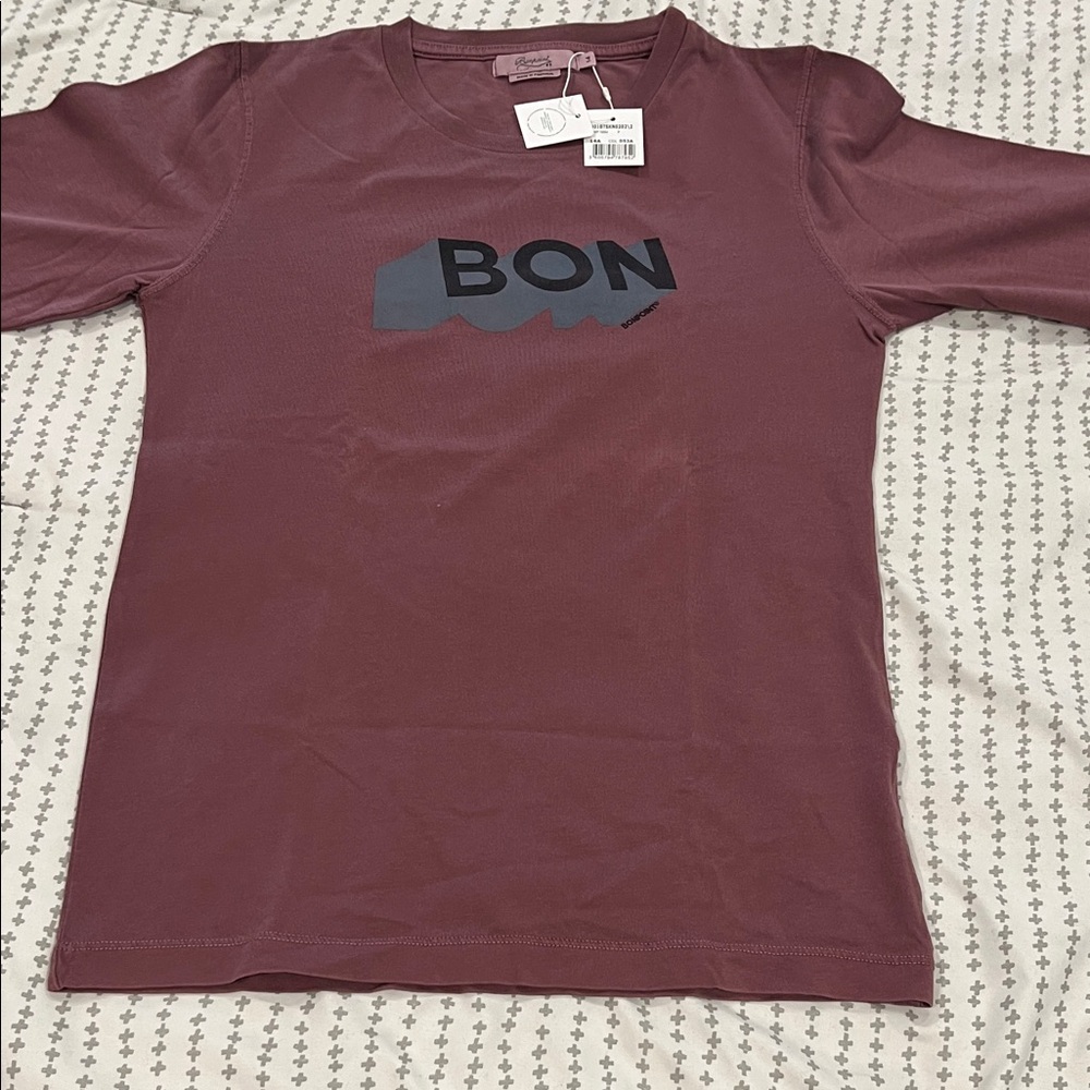 Bonpoint Burgundy Short Sleeve Tee
